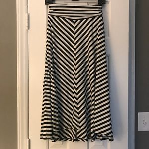 Black and white chevron skirt